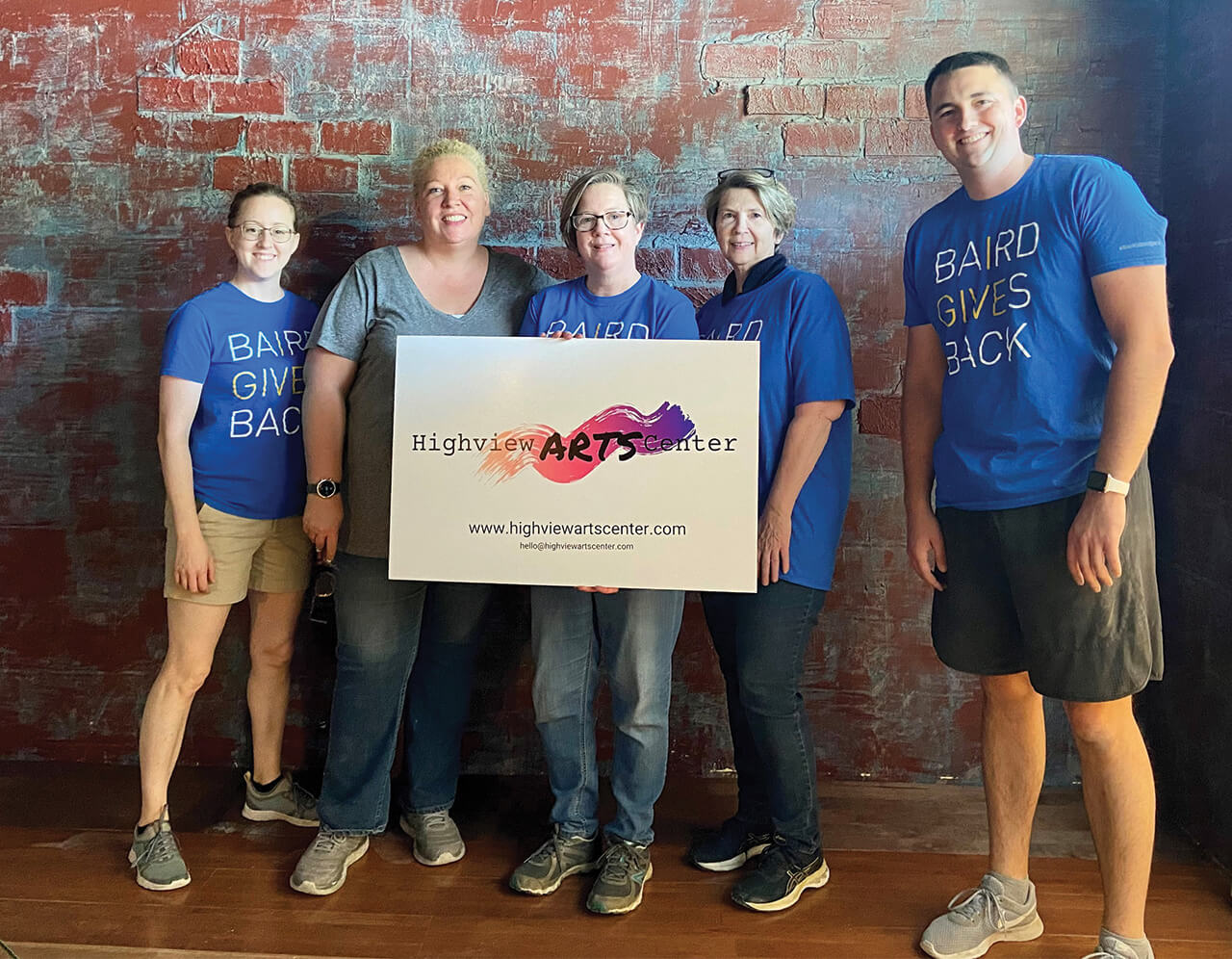 Baird Trust Associates volunteering at Highview Arts Center