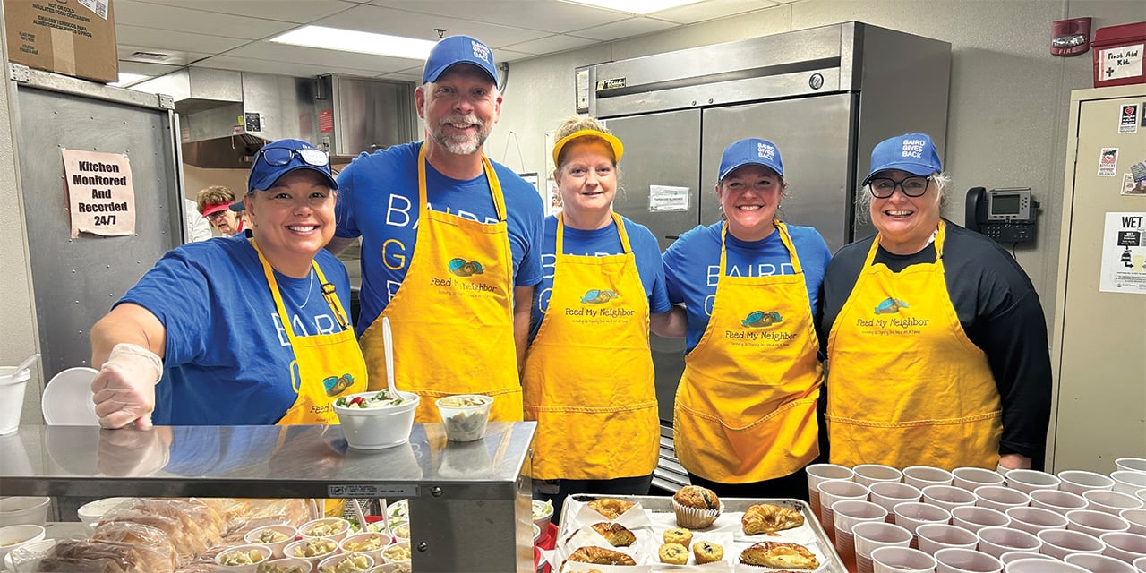 Baird Trust associates volunteering at the Louisville Soup Kitchen
