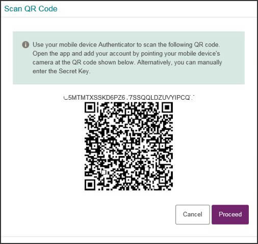 Screenshot of an example qr code
